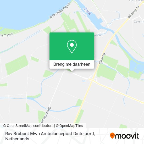Rav Brabant Mwn Ambulancepost Dinteloord kaart