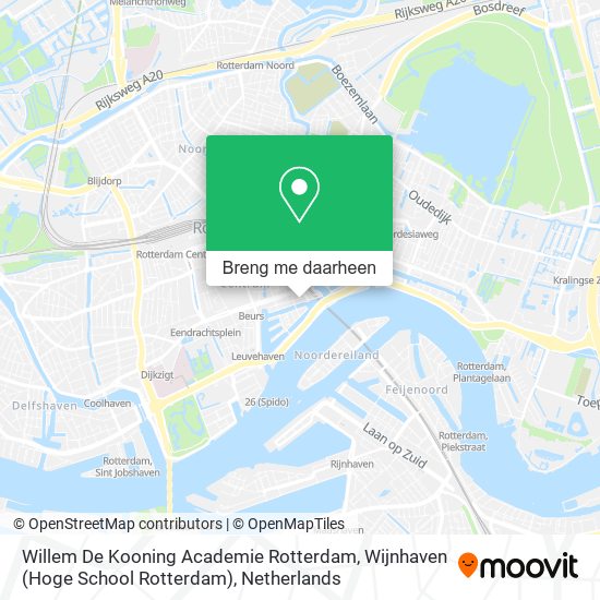 Willem De Kooning Academie Rotterdam, Wijnhaven (Hoge School Rotterdam) kaart