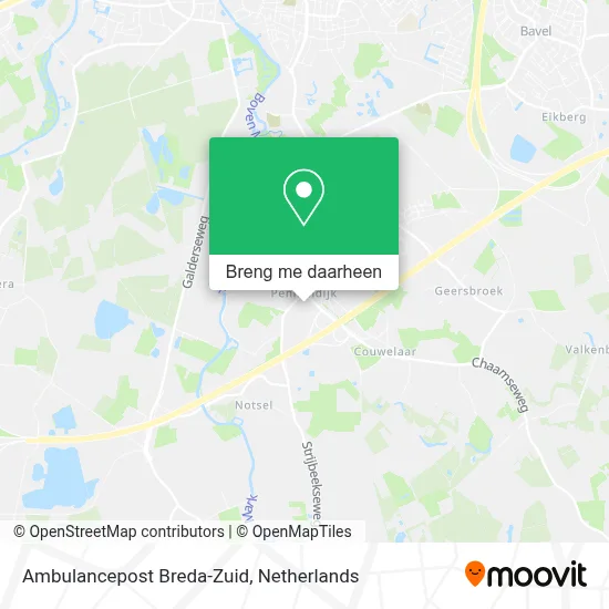 Ambulancepost Breda-Zuid kaart