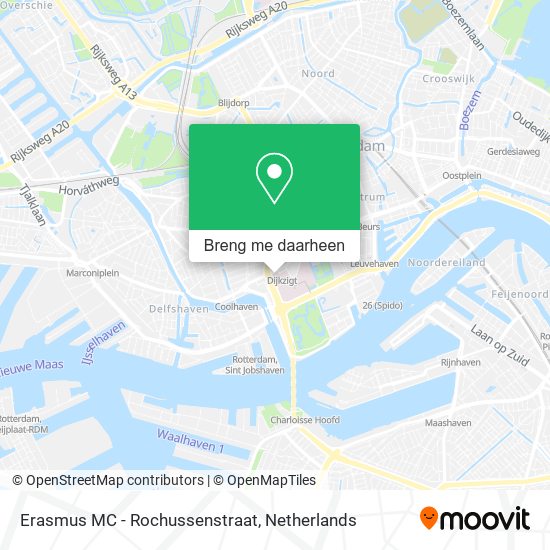 Erasmus MC - Rochussenstraat kaart