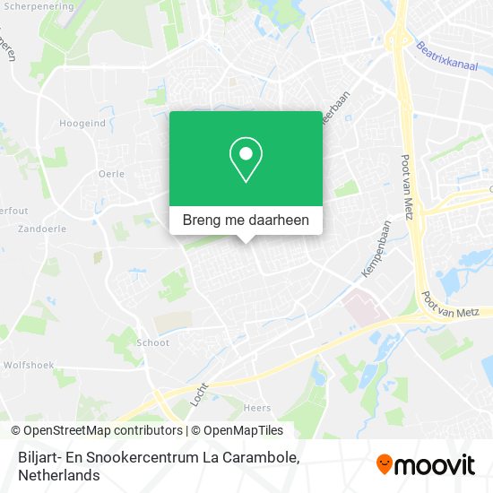 Biljart- En Snookercentrum La Carambole kaart