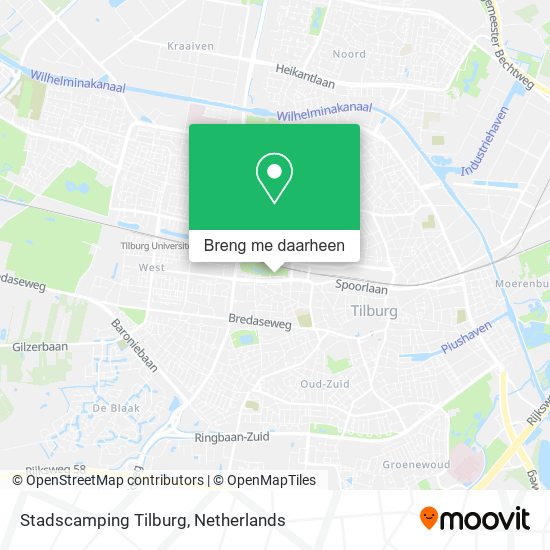 Stadscamping Tilburg kaart
