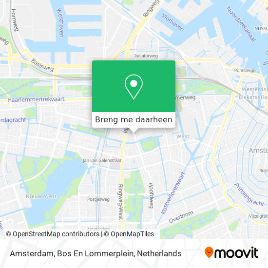 Amsterdam, Bos En Lommerplein kaart