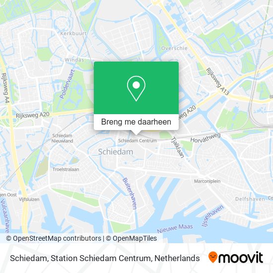 Schiedam, Station Schiedam Centrum kaart