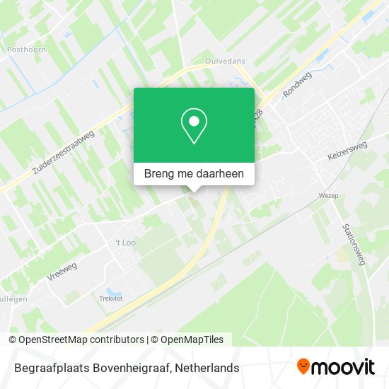 Begraafplaats Bovenheigraaf kaart