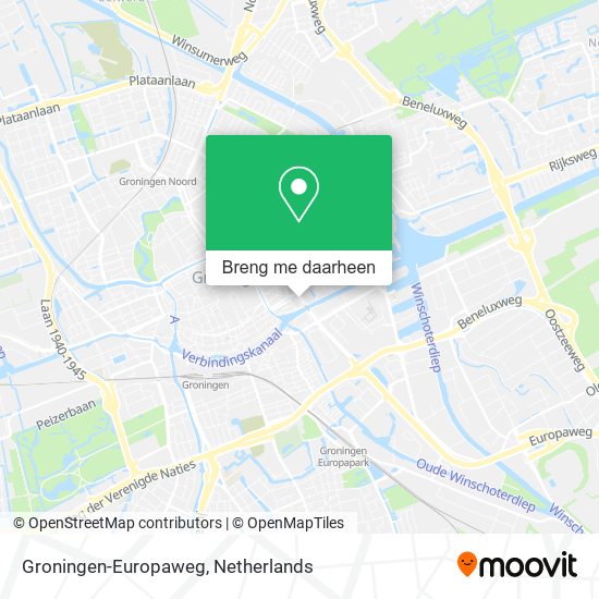 Groningen-Europaweg kaart