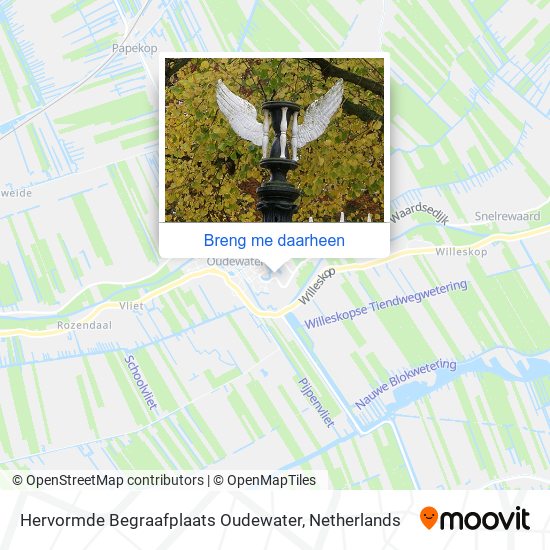 Hervormde Begraafplaats Oudewater kaart