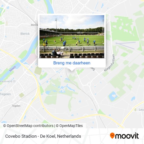 Covebo Stadion - De Koel kaart