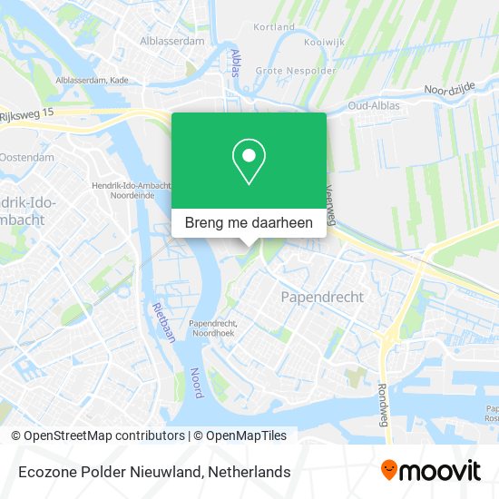 Ecozone Polder Nieuwland kaart