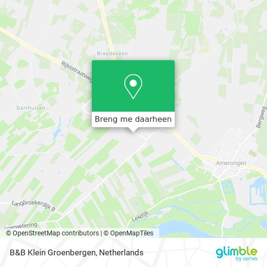 B&B Klein Groenbergen kaart