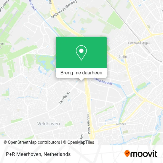 P+R Meerhoven kaart