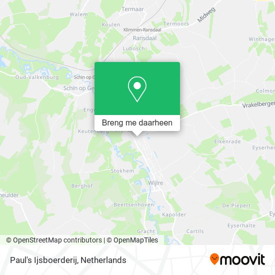 Paul's Ijsboerderij kaart