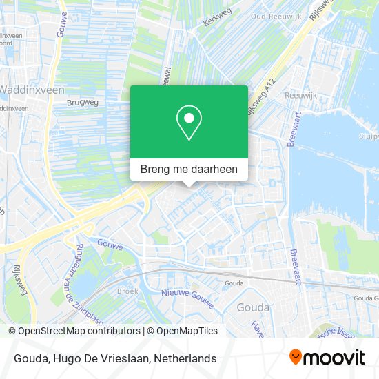 Gouda, Hugo De Vrieslaan kaart