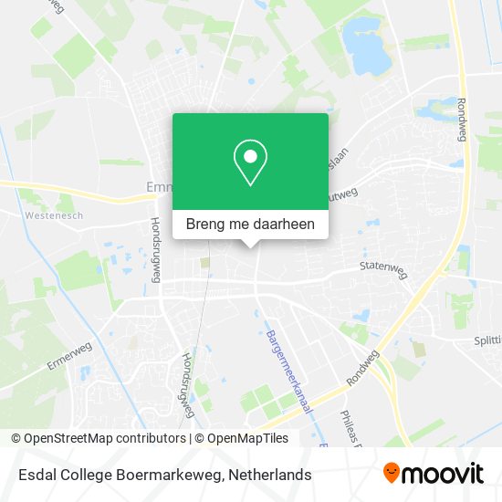 Esdal College Boermarkeweg kaart