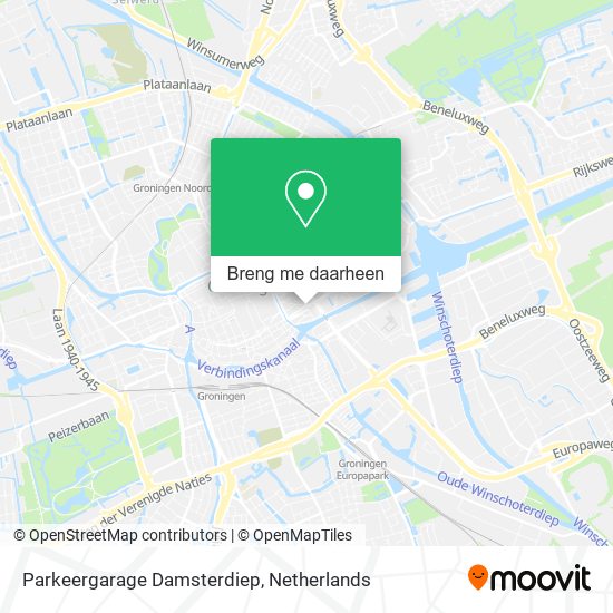 Parkeergarage Damsterdiep kaart