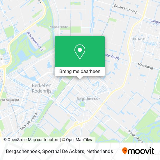 Bergschenhoek, Sporthal De Ackers kaart