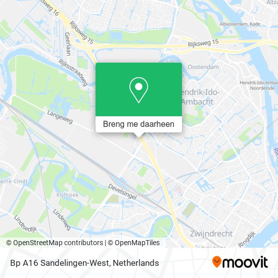 Bp A16 Sandelingen-West kaart