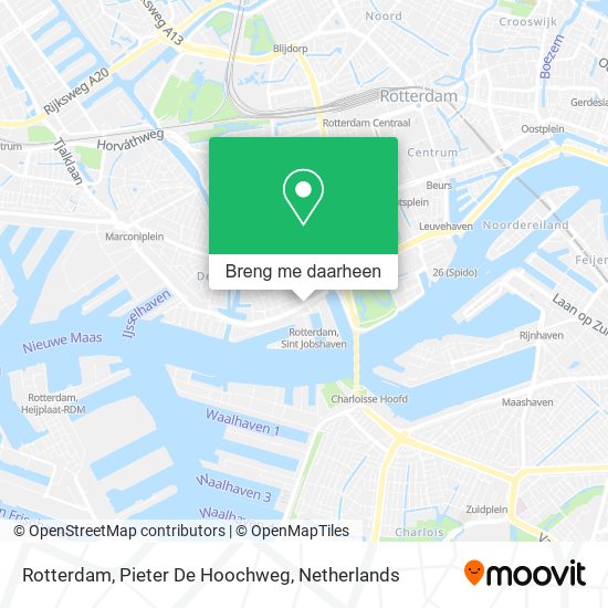 Rotterdam, Pieter De Hoochweg kaart