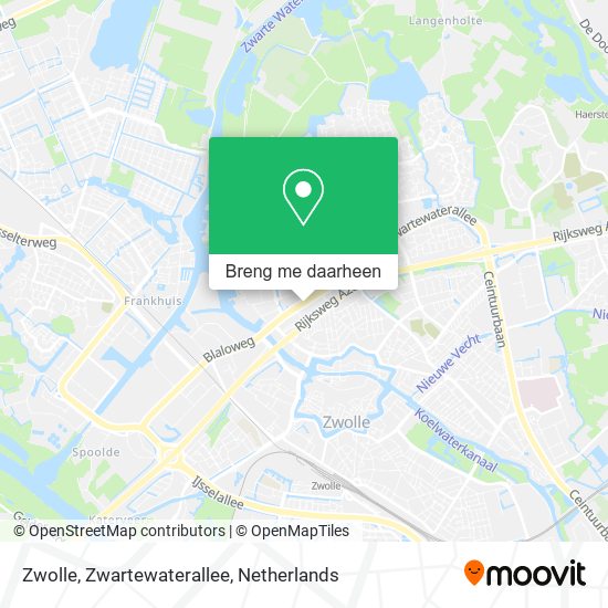 Zwolle, Zwartewaterallee kaart