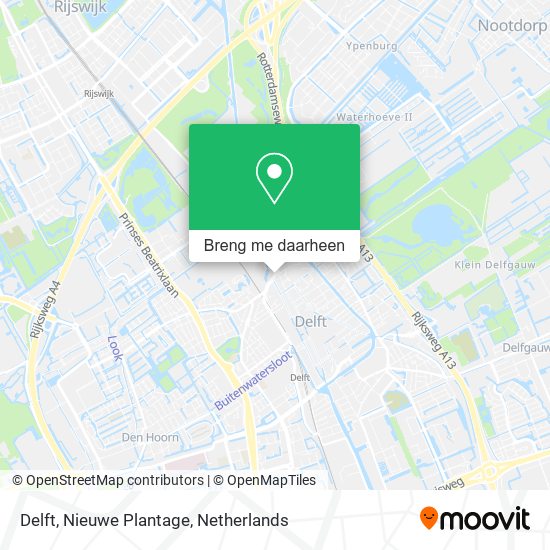 Delft, Nieuwe Plantage kaart