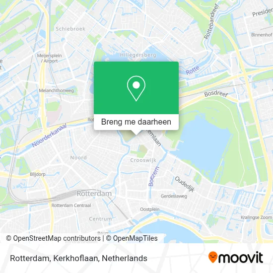 Rotterdam, Kerkhoflaan kaart