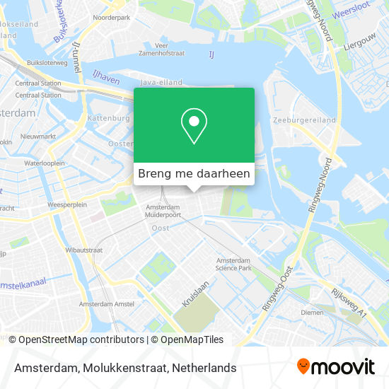 Amsterdam, Molukkenstraat kaart