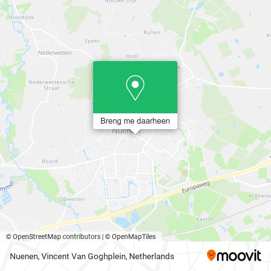 Nuenen, Vincent Van Goghplein kaart