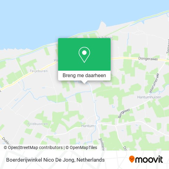 Boerderijwinkel Nico De Jong kaart