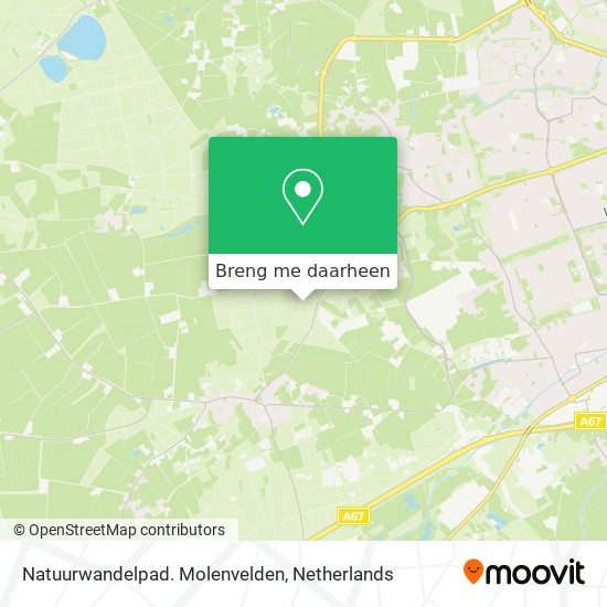 Natuurwandelpad. Molenvelden kaart