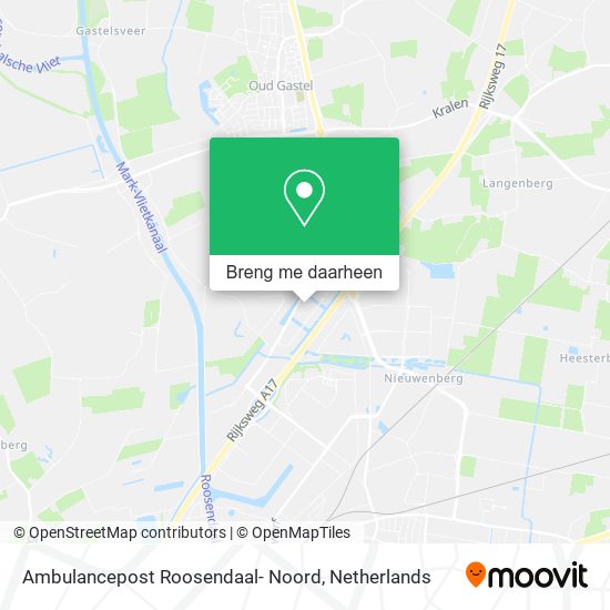 Ambulancepost Roosendaal- Noord kaart