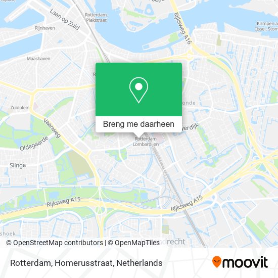 Rotterdam, Homerusstraat kaart