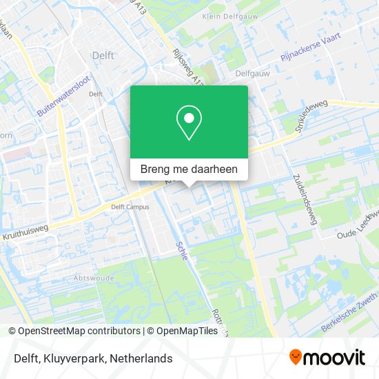 Delft, Kluyverpark kaart