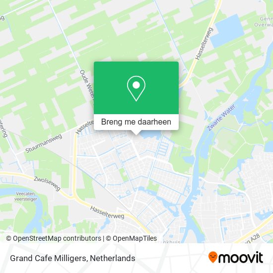 Grand Cafe Milligers kaart