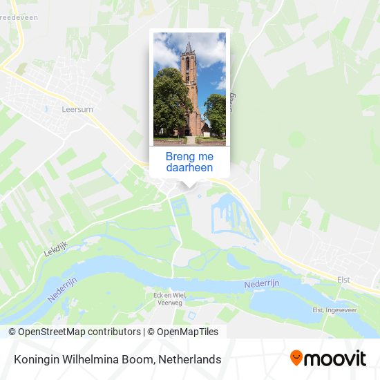 Koningin Wilhelmina Boom kaart