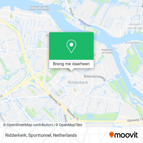 Ridderkerk, Sporttunnel kaart