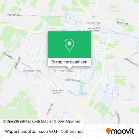 Wapenhandel Janssen V.O.F. kaart