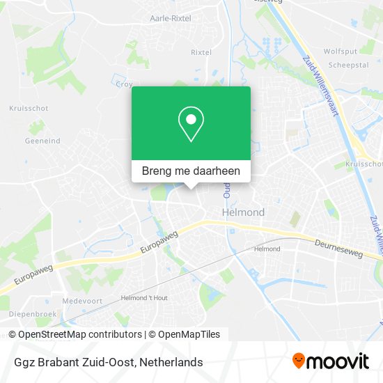 Ggz Brabant Zuid-Oost kaart
