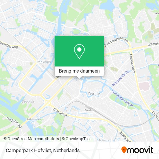 Camperpark Hofvliet kaart