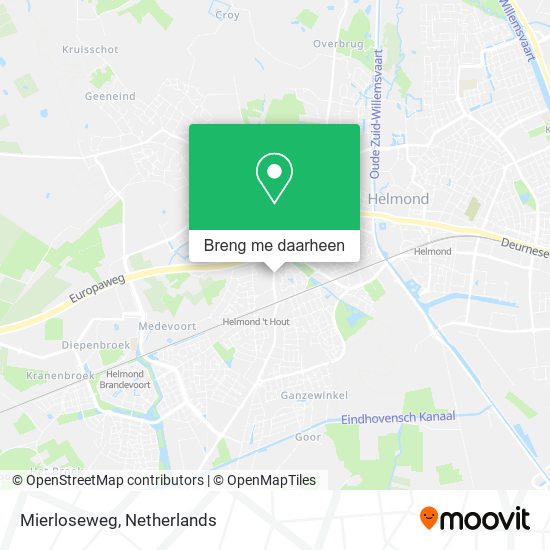 Mierloseweg kaart