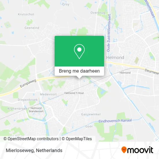 Mierloseweg kaart