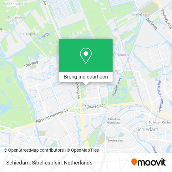 Schiedam, Sibeliusplein kaart