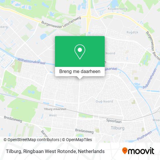 Tilburg, Ringbaan West Rotonde kaart