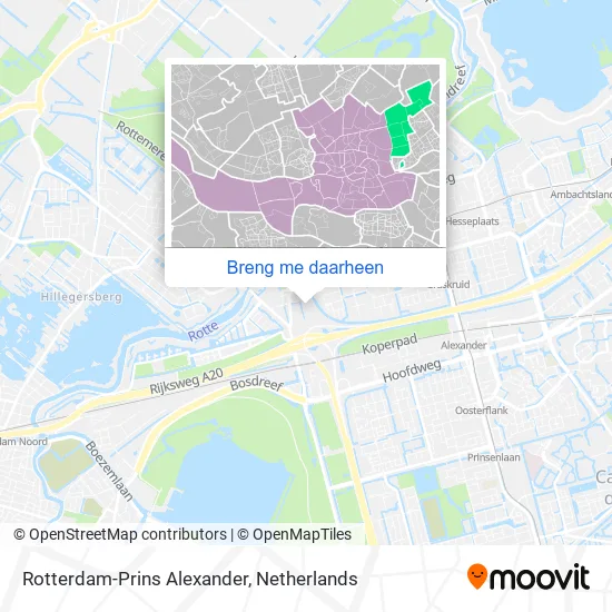 Rotterdam-Prins Alexander kaart