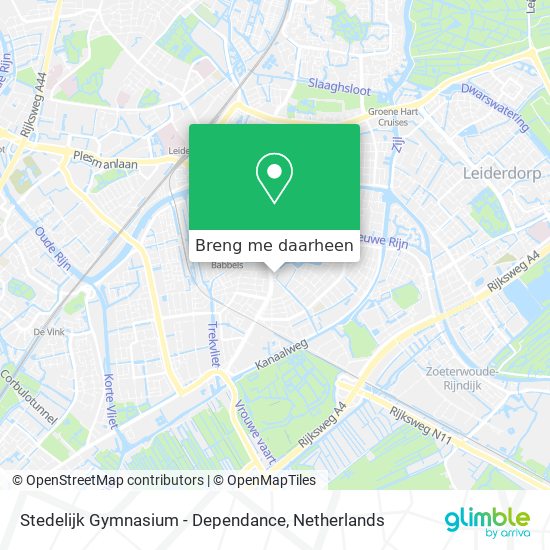 Stedelijk Gymnasium - Dependance kaart