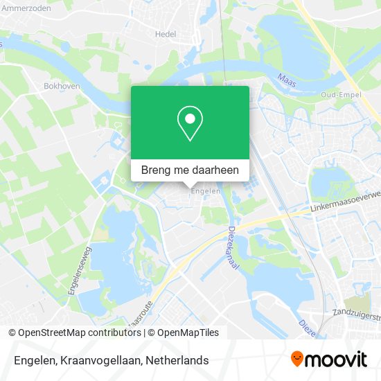 Engelen, Kraanvogellaan kaart
