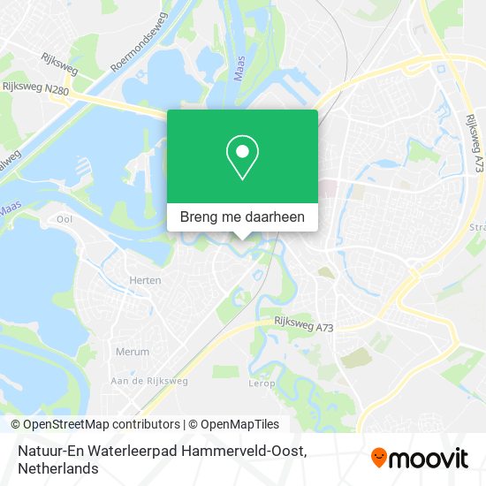 Natuur-En Waterleerpad Hammerveld-Oost kaart