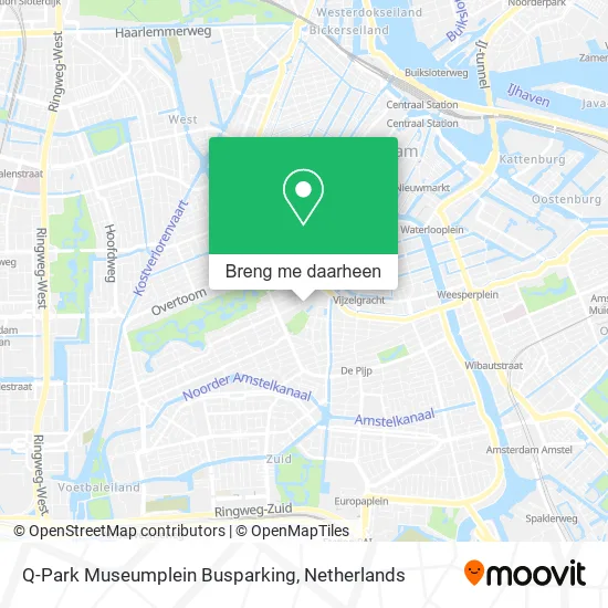 Q-Park Museumplein Busparking kaart