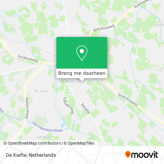 De Kiefte kaart