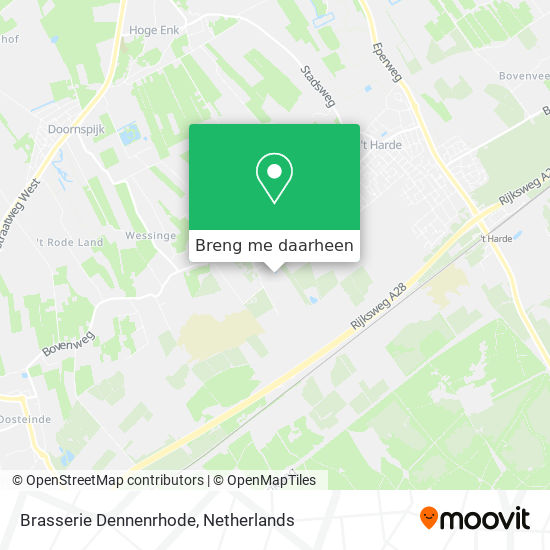 Brasserie Dennenrhode kaart