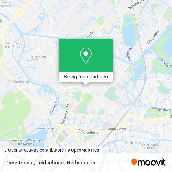 Oegstgeest, Leidsebuurt kaart